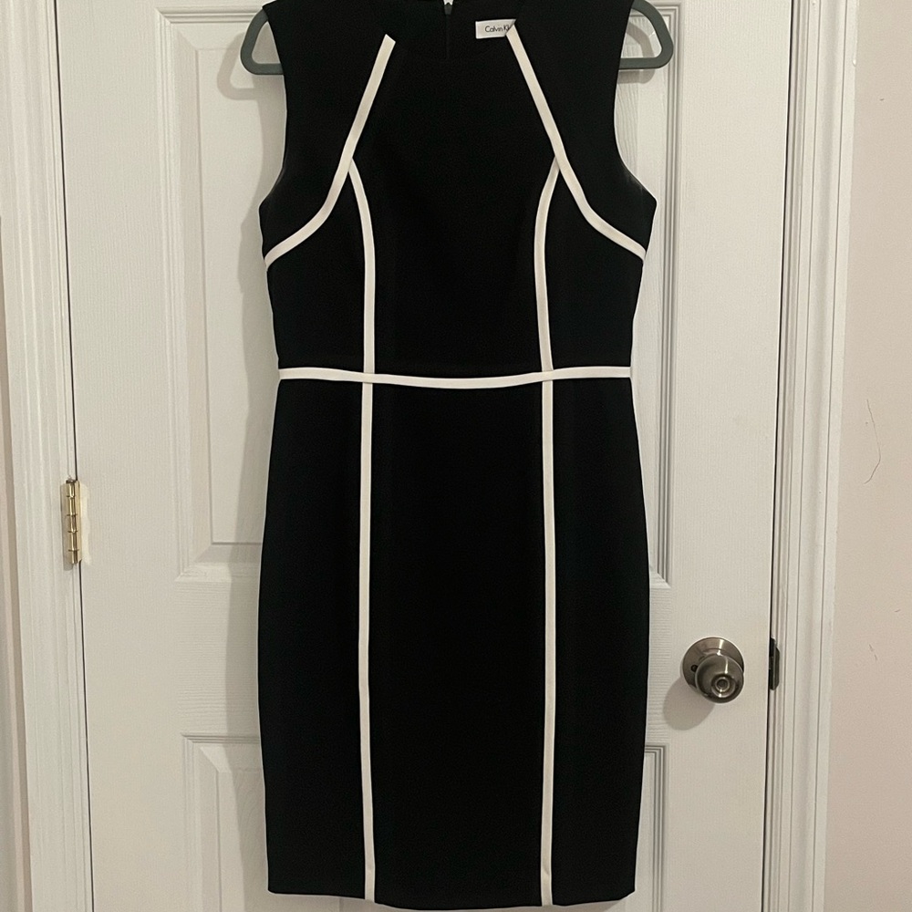 Calvin Klein Black and White Women's Dress